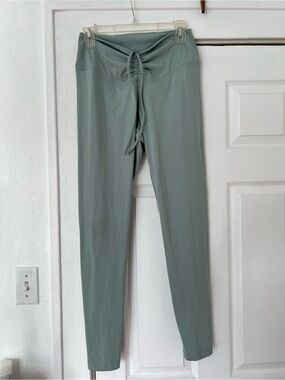 Victoria’s Secret Pink High-Waist Drawstring Leggings - Sage Green Size Large